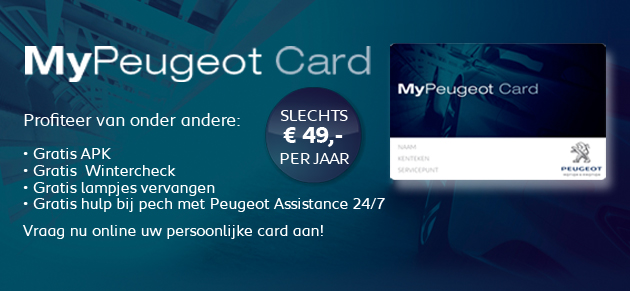 MyPeugeot Card bij Auto Ridderhof